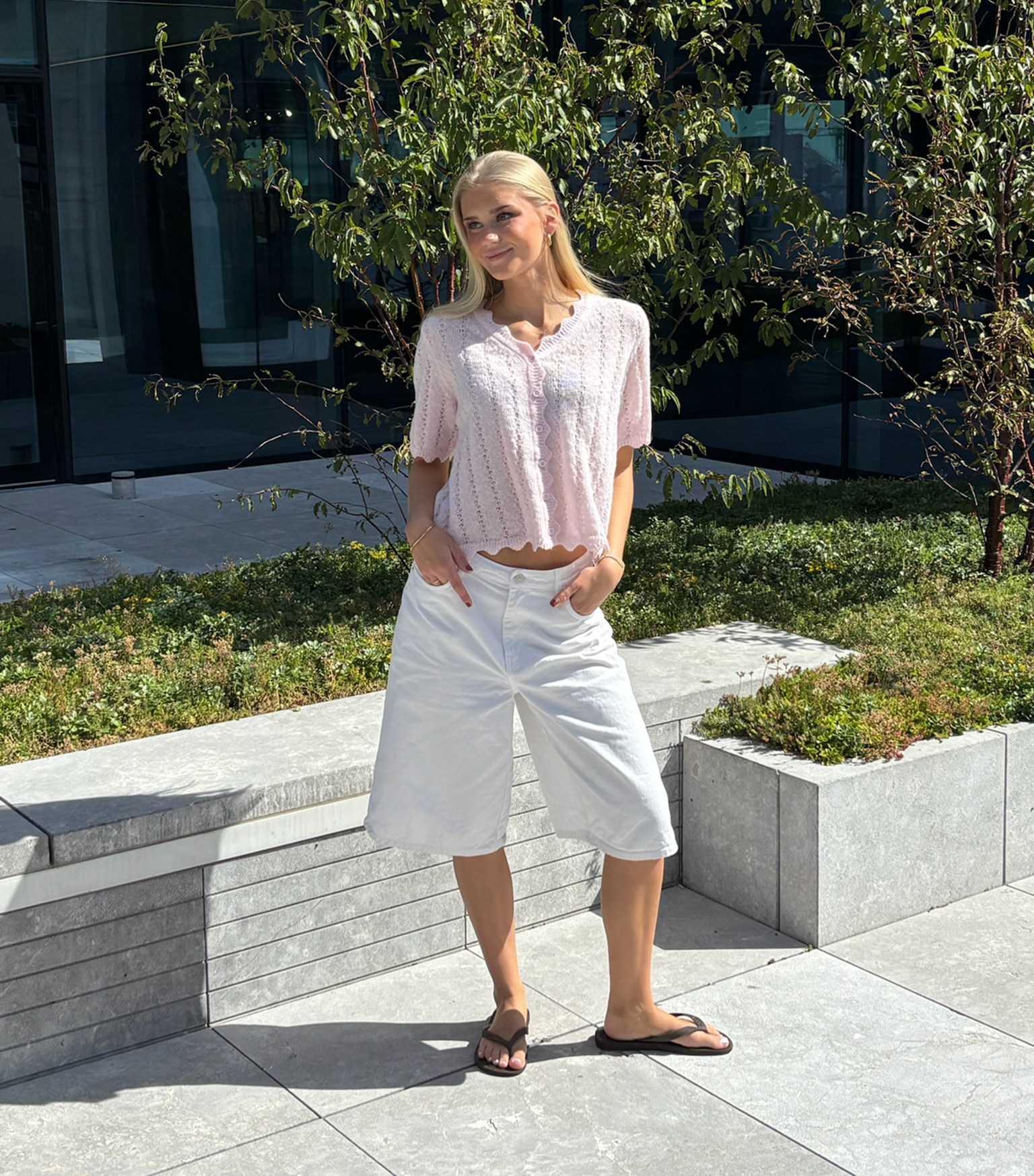 PCADA Knitted Cardigan - Roseate Spoonbill